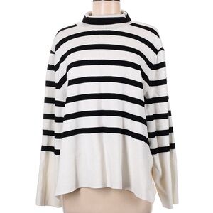 H&M striped turtleneck sweater, size Large, excellent used condition
